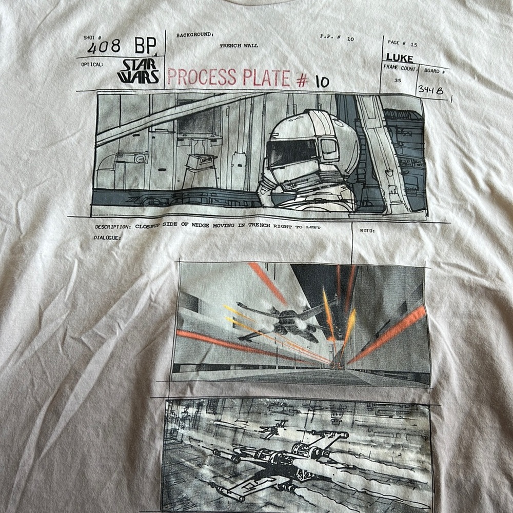 Star Wars 45th anniversary Trench Run Concept Art t-shirt